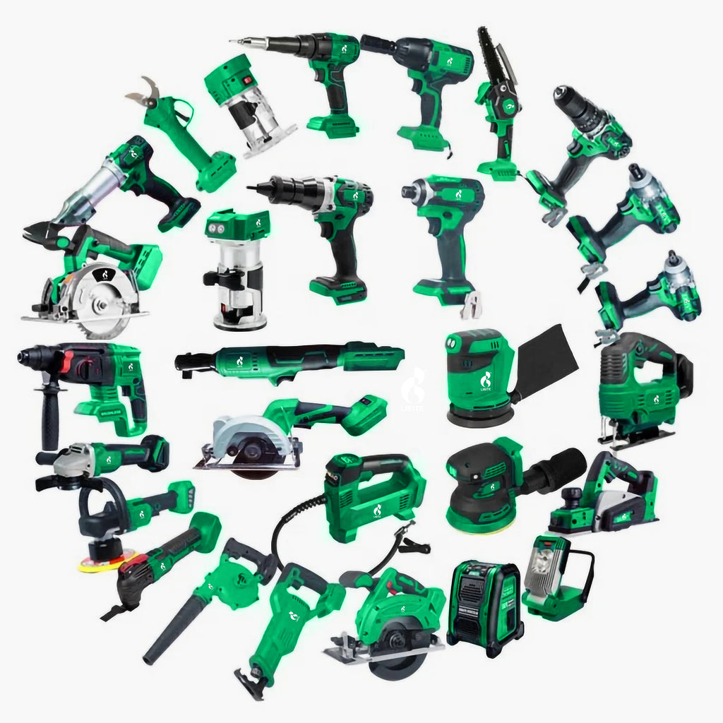 Power Tools Kits Rechargeable Lithium Brushless Electric Angle Grinder Cordless Wrench Toolbox Combination Tool Set