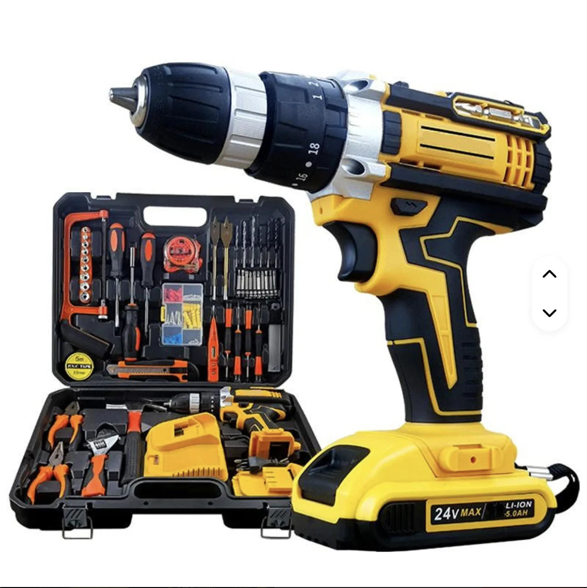 Multifunctional Full Set Electric Drill Impact Tool Set Household Hardware Combination Tools Cross-Border Key Words Electric