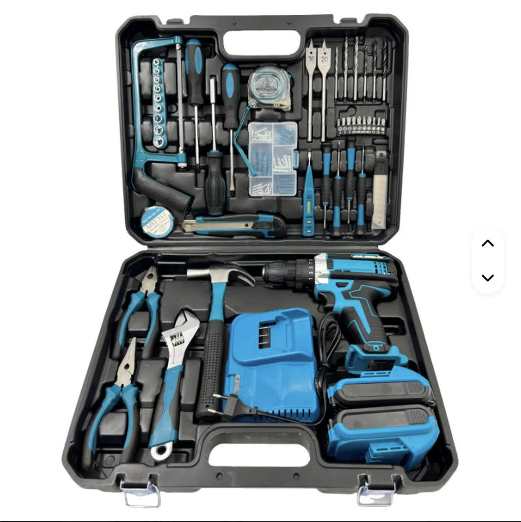 Multifunctional Full Set Electric Drill Impact Tool Set Household Hardware Combination Tools Cross-Border Key Words Electric